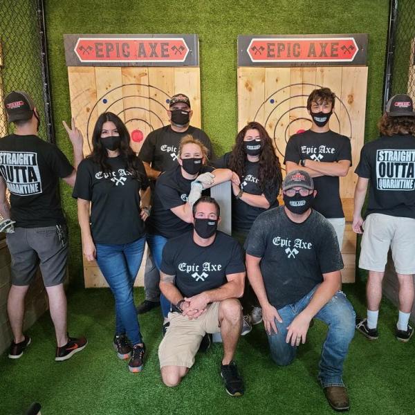 a group of people posing for a photo