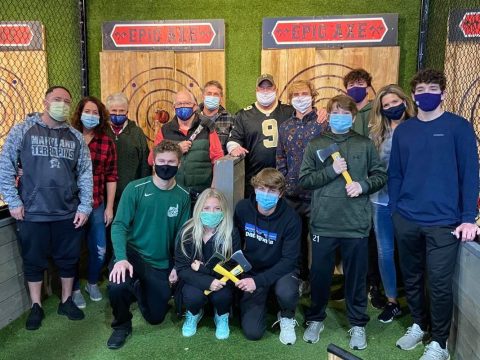 a group of people posing for a picture