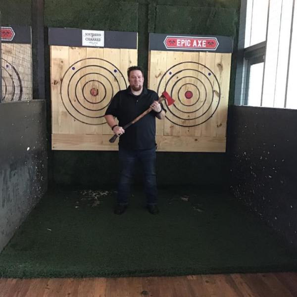 a person standing in front of a building