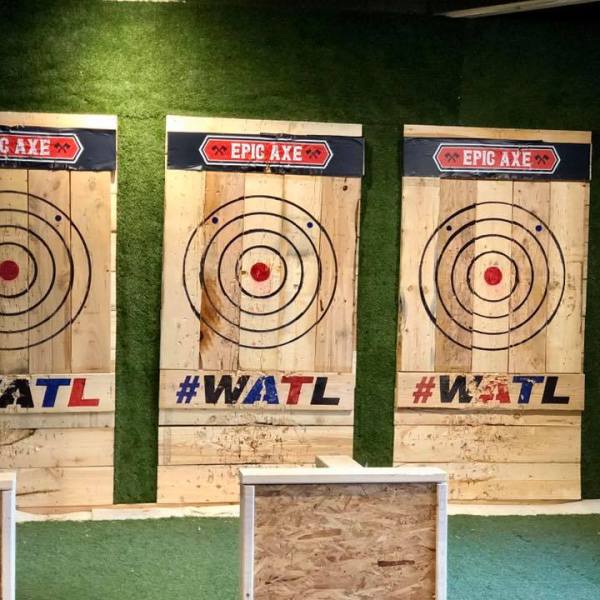 a stack of flyers on a table